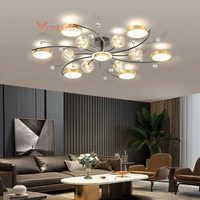 modern led chandelier lamp crystal nordic black gold lamp bedroom dining room hanging pendant chandeliers dimmable home lights