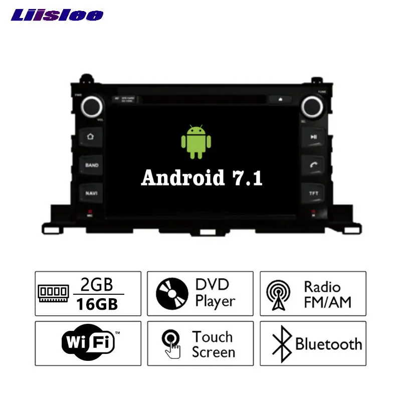 Liislee Android 7 1 2G RAM для Toyota Highlander XU50 автомобильное радио Аудио Видео Мультимедиа DVD