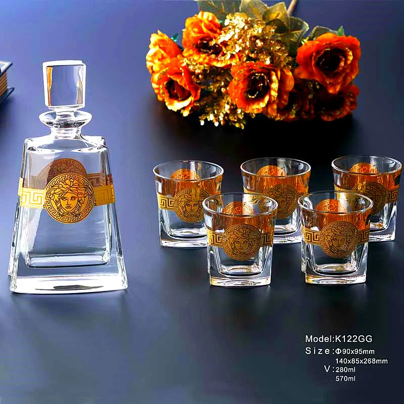 Набор хрустальных бокалов для виски набор питья сепаратор вина и 6 свадебные