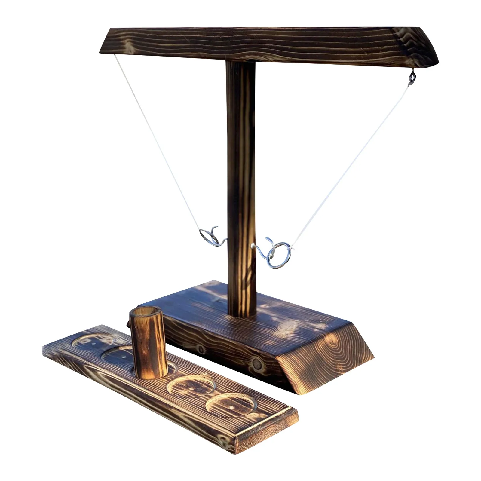 

Party Toys Leisure Interactive Style Bar Drink Shop Handmade Wooden Ring Toss Hooks Fast-paced Interactive Game For Bars Home