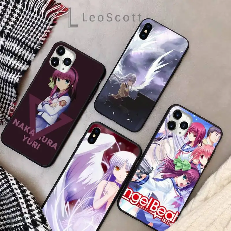 

Japanese anime the angel beats Phone Case for iPhone 11 12 pro XS MAX 8 7 6 6S Plus X 5S SE 2020 XR Soft silicone