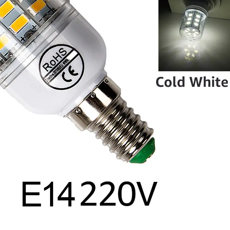 Светодиодный светильник E14 SMD5730 220 В кукурузная лампа 24 36 48 56 69 72 подвесной