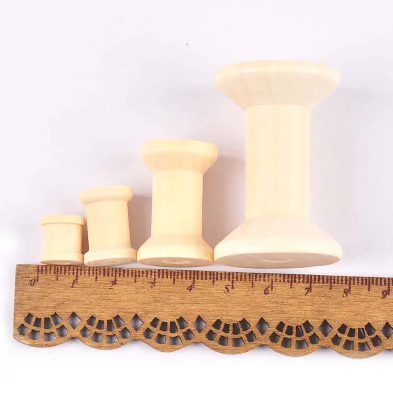 Натуральные деревянные катушки органайзер шпагат ткань нить проволока