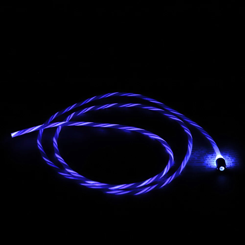 Магнитный кабель со светодиодной подсветкой для быстрой зарядки Micro USB Type C