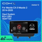 COHO для Mazda CX-3 Mazda 2 2014-2020 Android 10 4G Автомобильный радиоплеер навигация GPS Octa Core 6 + 128 радио мультимедиа