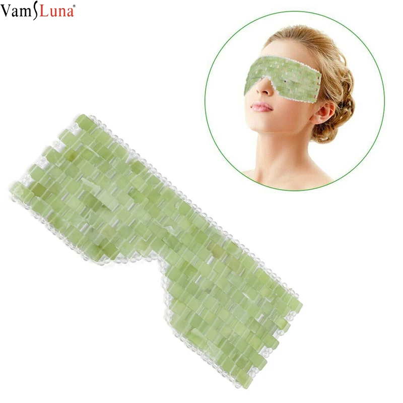 Массажер для глаз из нефрита Для Расслабления Глаз с натуральным нефритом
