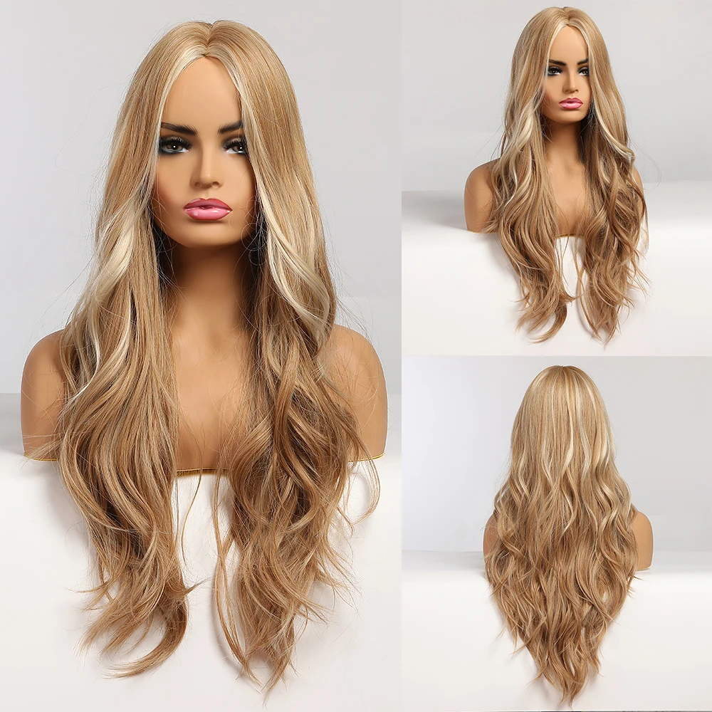 EASIHAIR длинные блонд Омбре синтетические парики для женщин парик Средняя часть