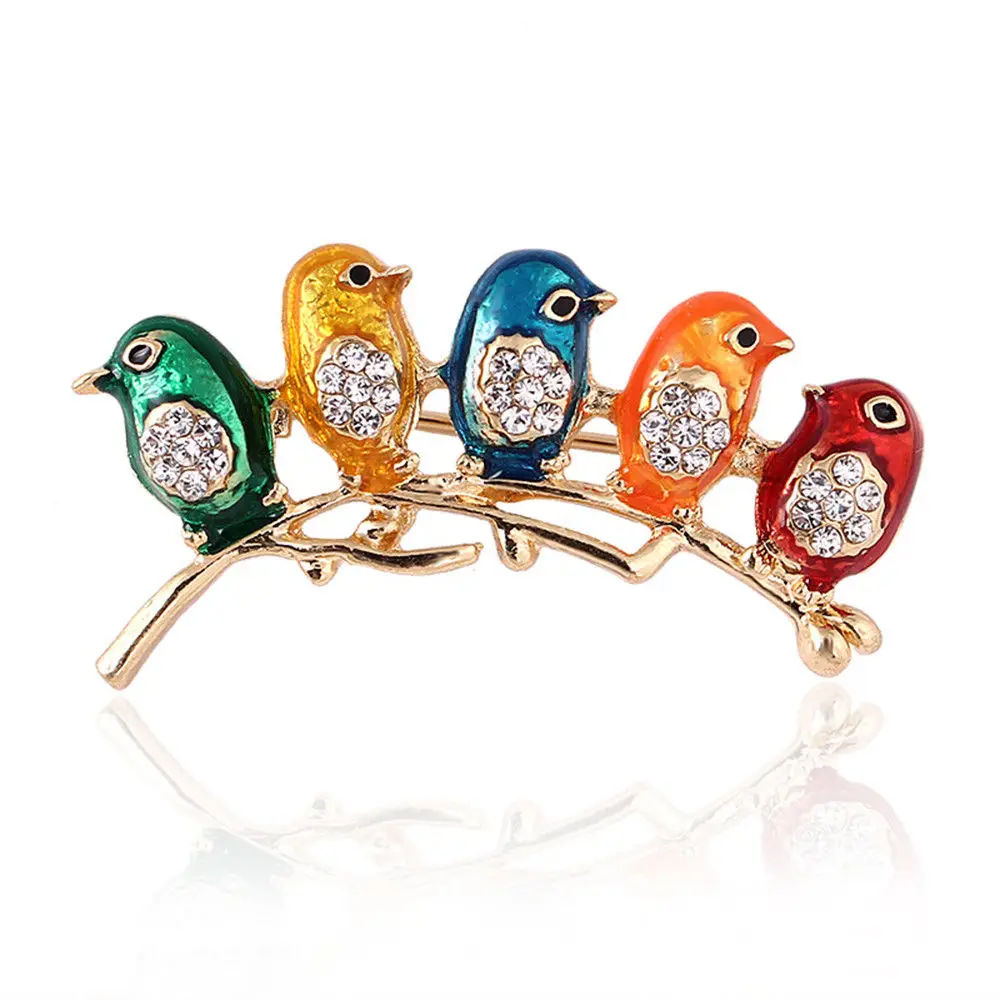 

Fashion Rhinestone Bird Animal Enamel Brooch For Women Pins Accessories Jewelry Gifts For Mothers Day New