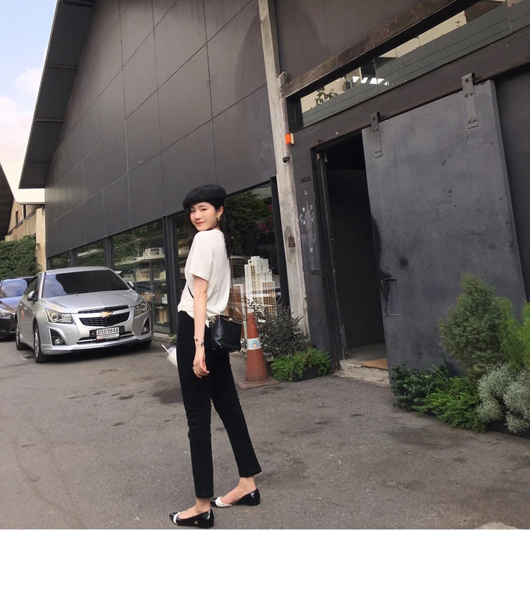 Casual High Waist Pencil Cotton Pants Women Solid Ankle-length Pants OL Elegant Female Summer Trousers