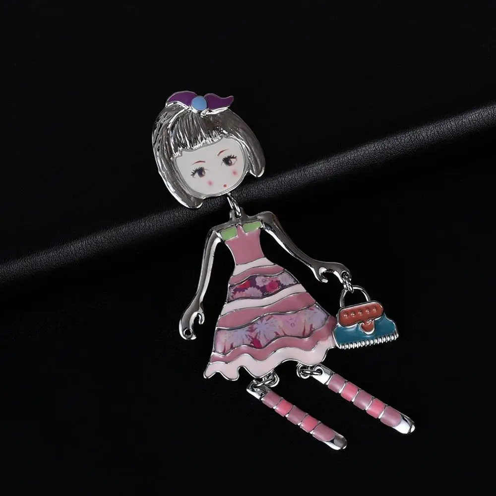 2019 Новое поступление персонализированный дизайн розовая кукла броши булавки для