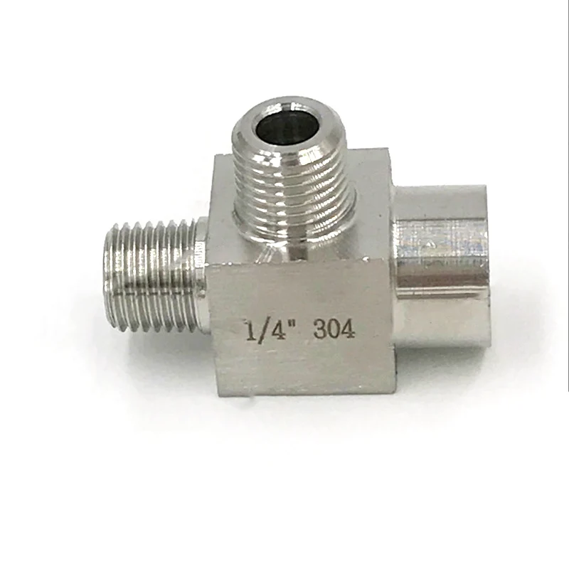 Тройник из нержавеющей стали 304 1/4 &quot1/2&quot BSP наружный x Тип тройника 3 сторонний