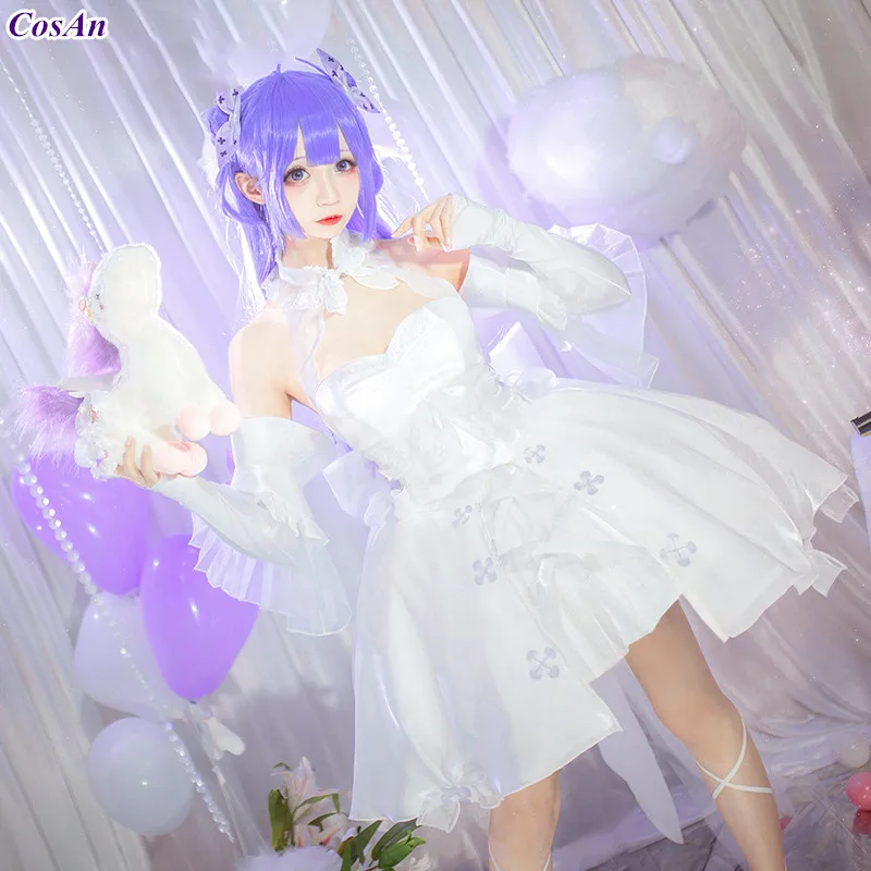 CosAn Game Azur Lane HMS Unicorn Косплей Костюм Высокое качество Прекрасное белое