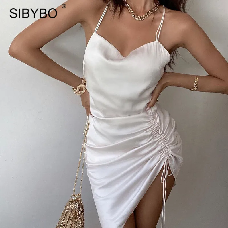 SIBYBO белые пикантные туфли с низким вырезом на спине вечерние платье для женщин