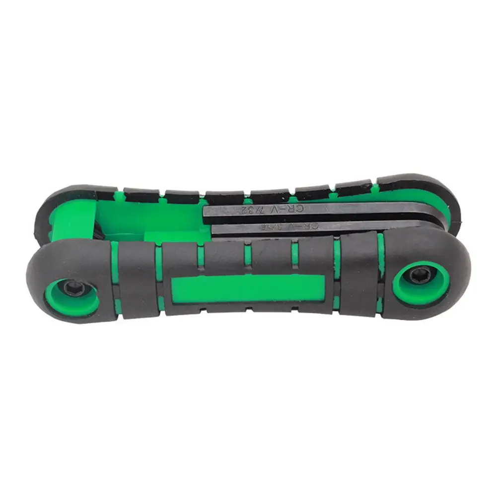 

Folding Wrench Set Bow Adjusting Hexagon Wrench Kits With Labeled Sizes Color-coded Body Allen Key Set Tool For Repair Install