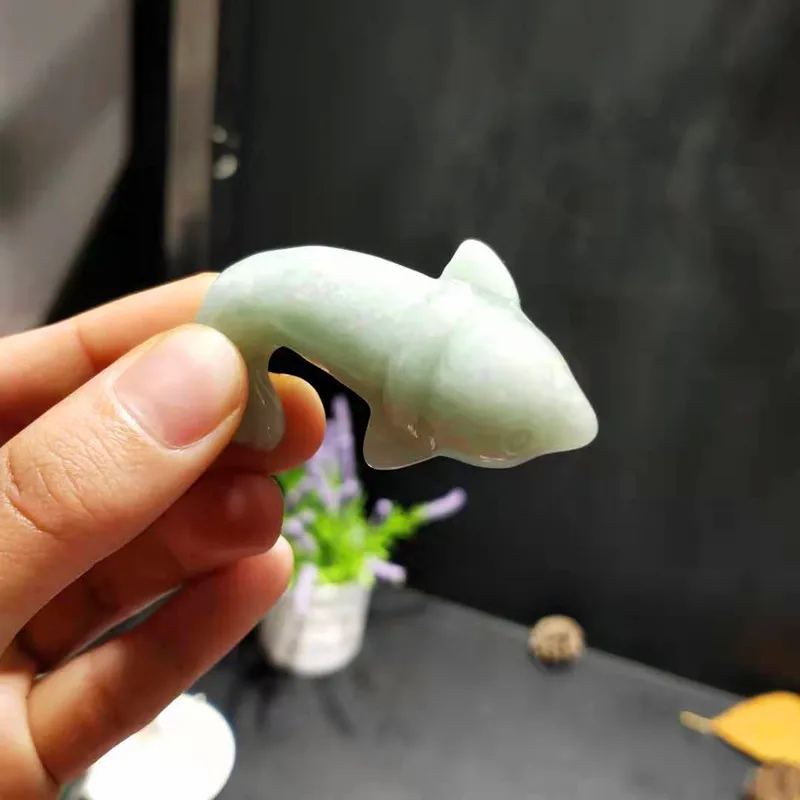 1 шт. натуральный драгоценный камень ручной работы Прекрасный Рыба Кристалл