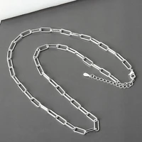foxanry 925 sterling silver hiphop necklace new fashion simple geometric handmade clavicle chain party jewelry gifts for women