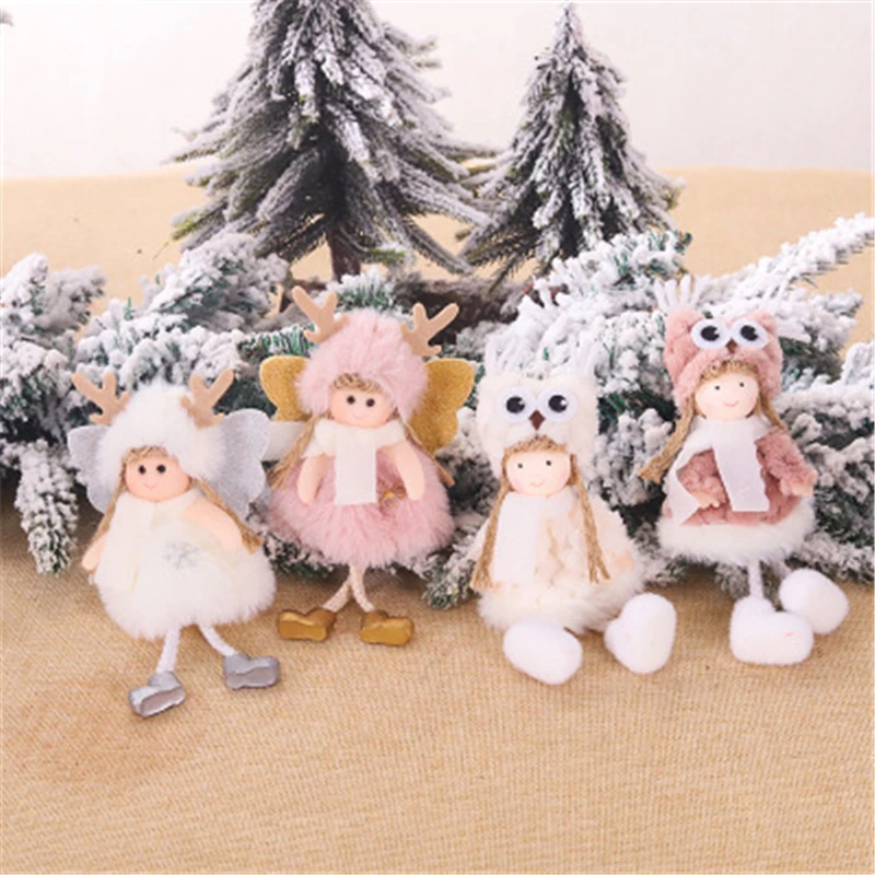 Новогодние куклы ангела 2020 года милые Рождественские елочные украшения