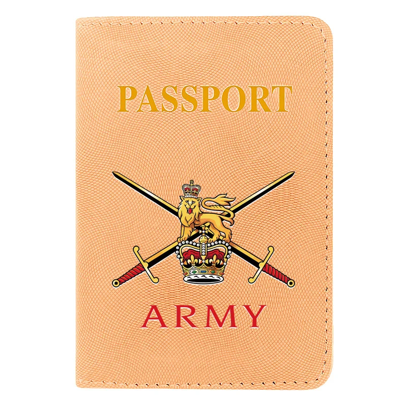 

Fashion British Army Printing Women Men Passport Cover Pu Leather Travel ID Credit Card Holder Pocket Wallet Bags