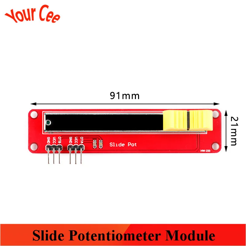 Двойной Аналоговый потенциометр скользящий 10 кОм Линейный модуль аналоговый