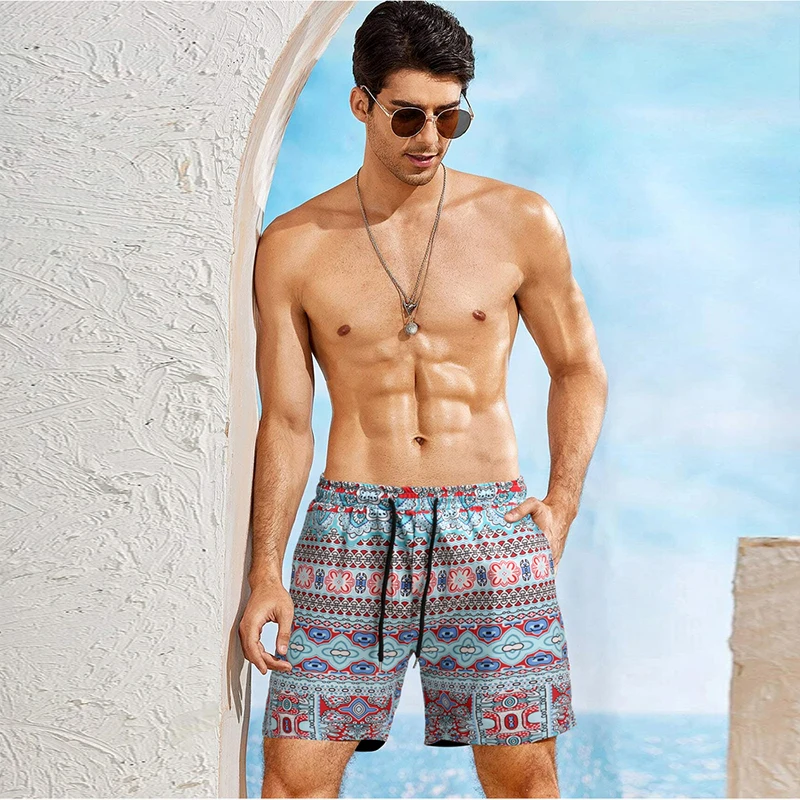 

Мужские повседневные летние пляжные шорты, модные шорты с принтом