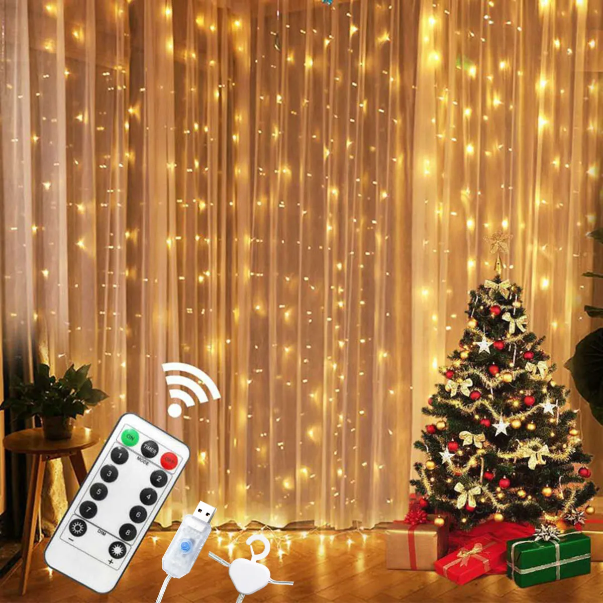 

3Mx1/2/3M LED Fairy String Curtain Light Garland USB Wedding Christmas Birthday Holiday Decoration For Home Bedroom Window Gift