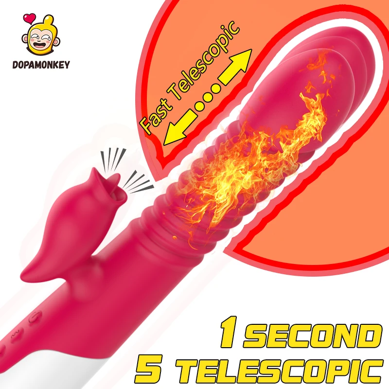 Быстро Телескопический вибратор для женщин g точка клитор вагинальный массаж