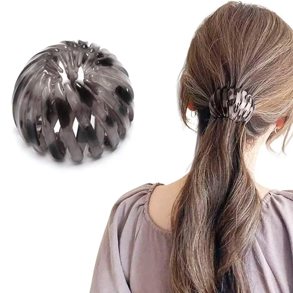 2021 Модные Ретро обручи для волос с леопардовым принтом Птичье гнездо заколка