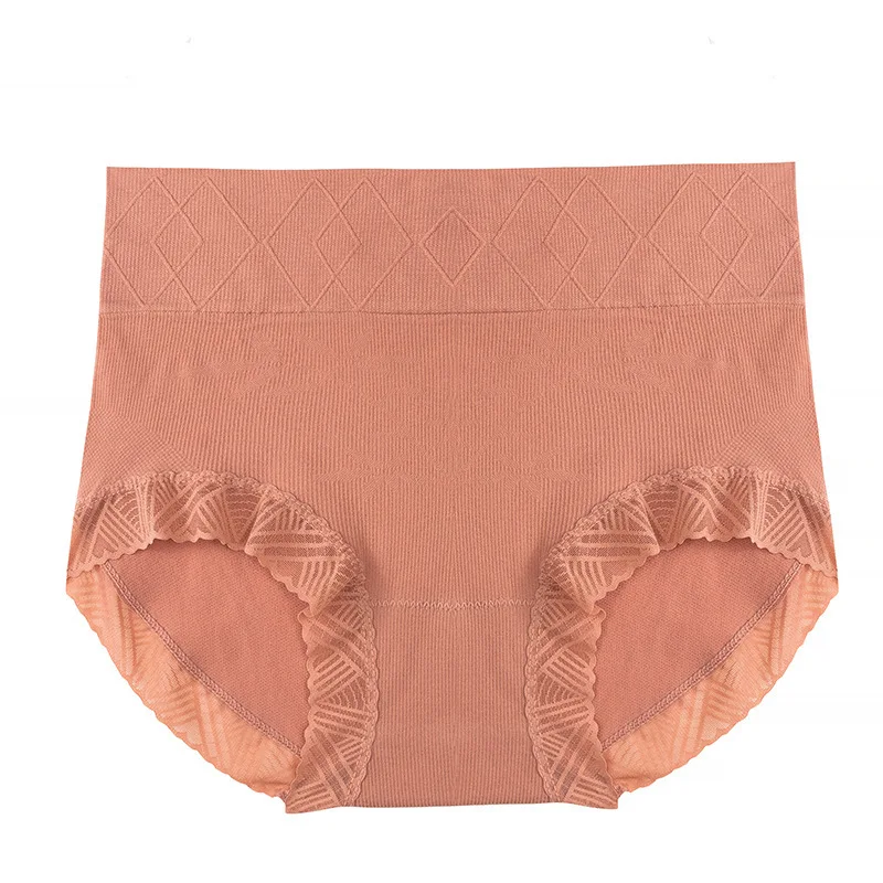 

New (Starry Sky Boxed) Checkered Pants, Lace Edge Mid-high Waist Graphene Breathable Comfortable Briefs