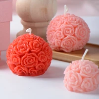 rose candle mold handmade soap making tool candy chocolate decoration baking mould