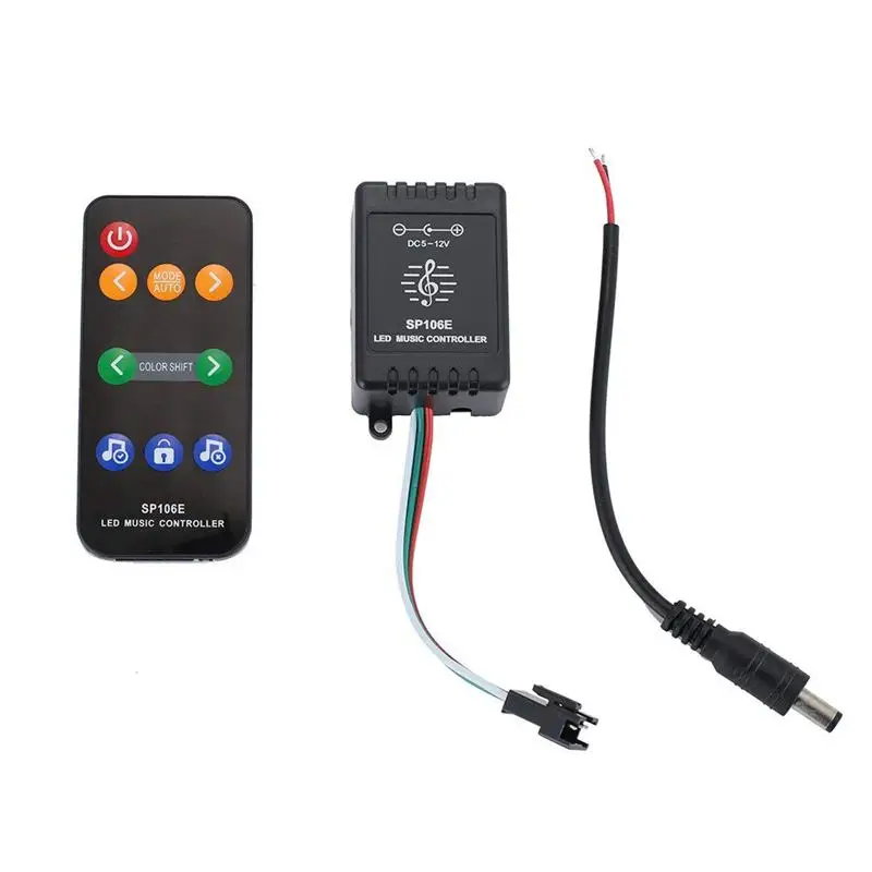 

SP106E 9Key светодиодный Красочные Музыкальный контроллер DC5-12V для WS2811 WS2812B светодиодный полосы