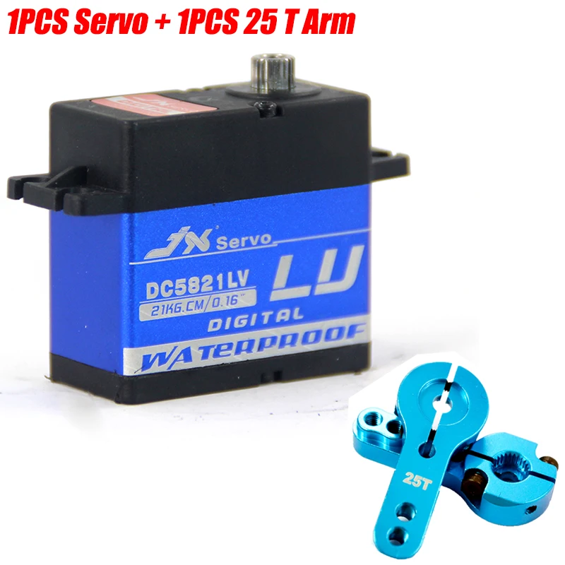 JX servo DC5821LV 21 кг Rc Servo полный водонепроницаемый Coreless mental gear 1:8 1:10 гусеничный TRX-4 SCX10 D90