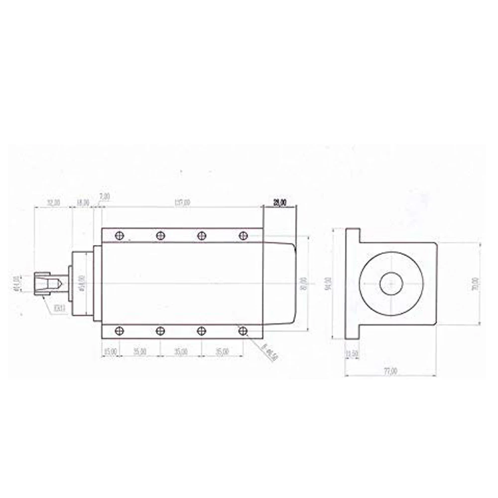 Высокоскоростной шпиндель 800 Вт воздушное охлаждение фрезерный Шпиндельный