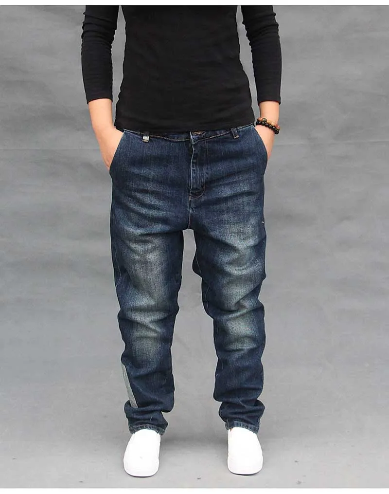 4 сезона шаровары мужские повседневные Свободные мешковатые джинсовые брюки