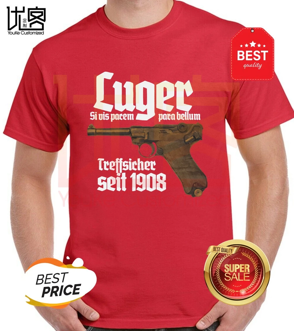 Футболка Luger Premium для мужчин и женщин топы из 100% хлопка с коротким рукавом