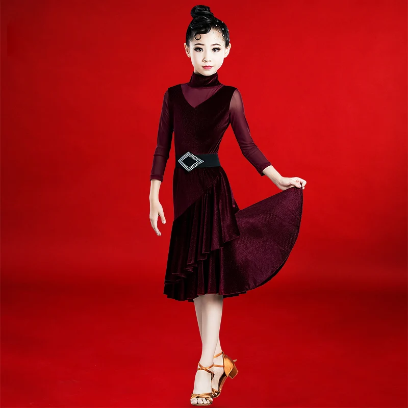 Детское платье для латиноамериканских танцев стандартный костюм соревнований