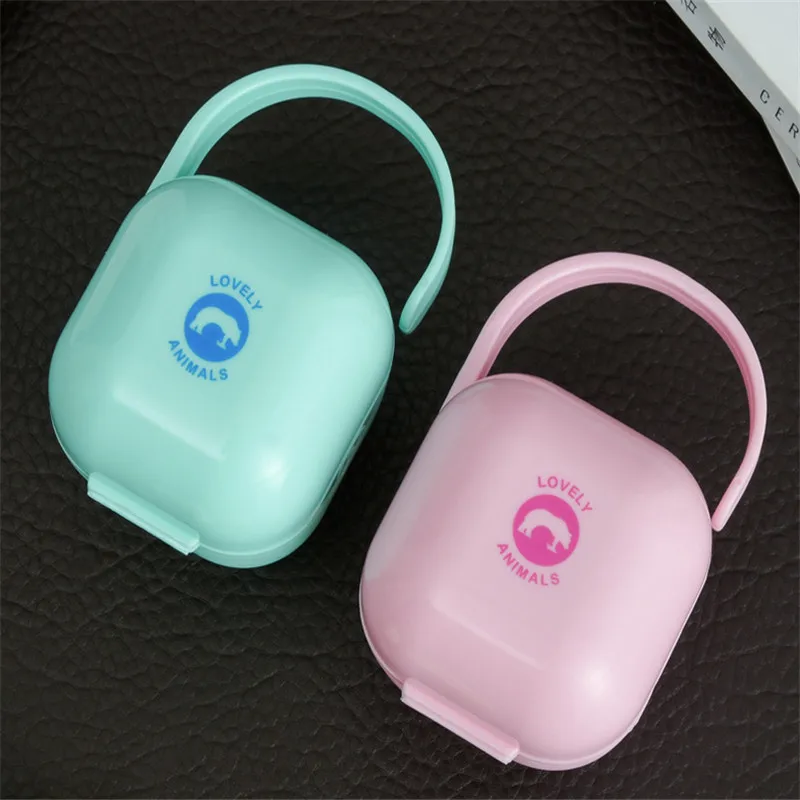

Baby Feeding Nipple Storage Box 1Pc Soild Dustproof Soother Pacifier Nipple Cradle Case Holder Travel Storage Box