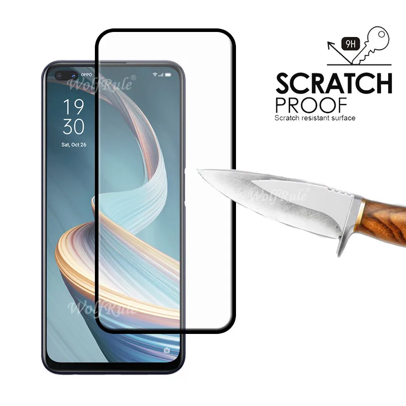 Cristal templado 4 en 1 para OPPO Reno 4Z 5G, Protector de pantalla HD con pegamento completo para OPPO Reno 4Z 5G, cristal de lente-1