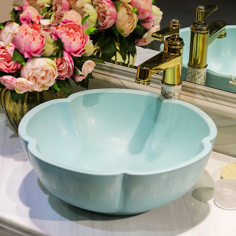 Китайская художественная керамическая раковина ручной работы с круглым