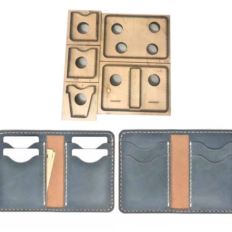 Японские штампы со стальным лезвием два сложения бумажник держатель для карт