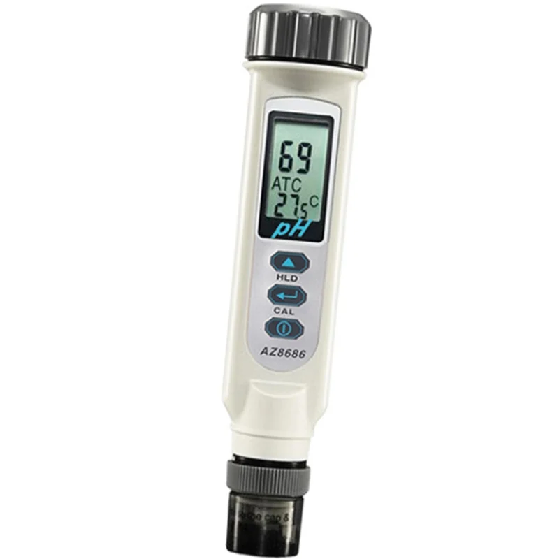 AZ8686 проверка качества воды pH Ручка LCD двойной дисплей температуры и значение с ATC