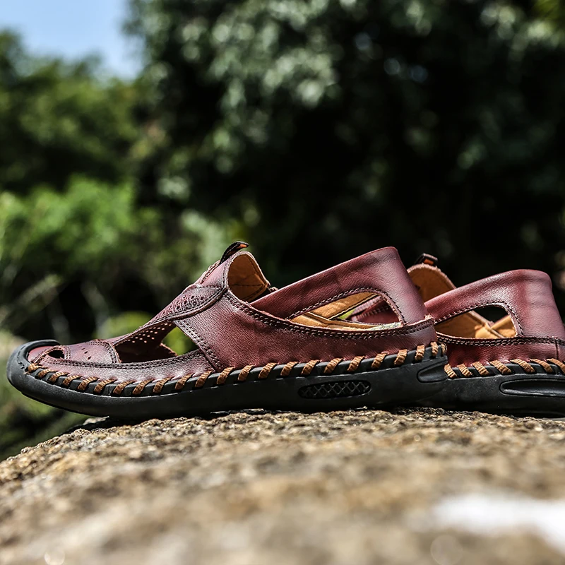 

Summer Sandals Men Leather Big Size Summer Men Slippers Men's Sneakers Zapatos Hombre Verano Leather Shoes Male De Para
