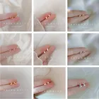 Серьги-гвоздики с животными для женщин 2021 Новинка корейские невидимые ювелирные изделия для девушек студенток модные милые маленькие ювелирные изделия оптом