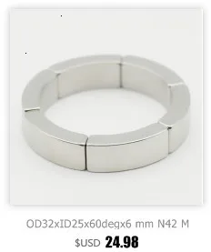 N38H NdFeB Энергосбережение дуги OR14.8xIR12xW9.2xL20xT2.8 мм магнит двигателя для генераторов ветряной турбины Неодимовый Постоянный магнит