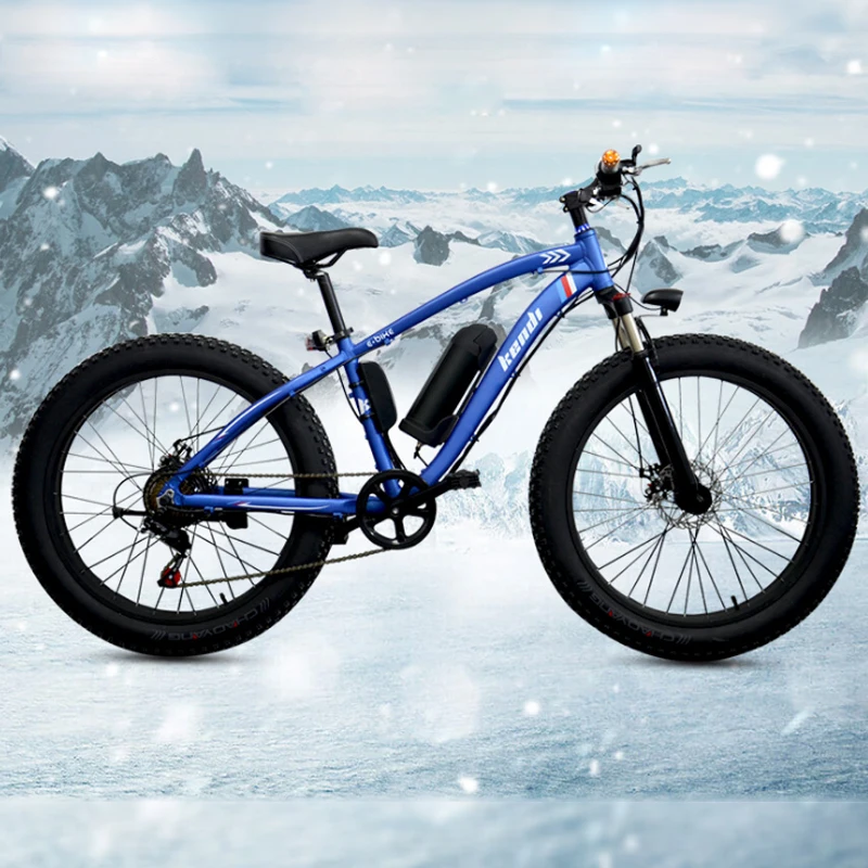 26 дюймов 7 скоростей fat tire Электрический горный велосипед съемный литиевый аккумулятор алюминиевый сплав двойной дисковый тормоз Снежный пляжный Электрический велосипед