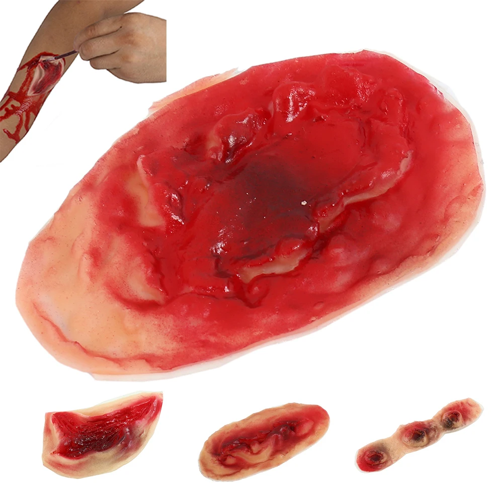 1 шт Хэллоуин Зомби шеи татуировки шрамов фальшивые шрамы кровавый костюм