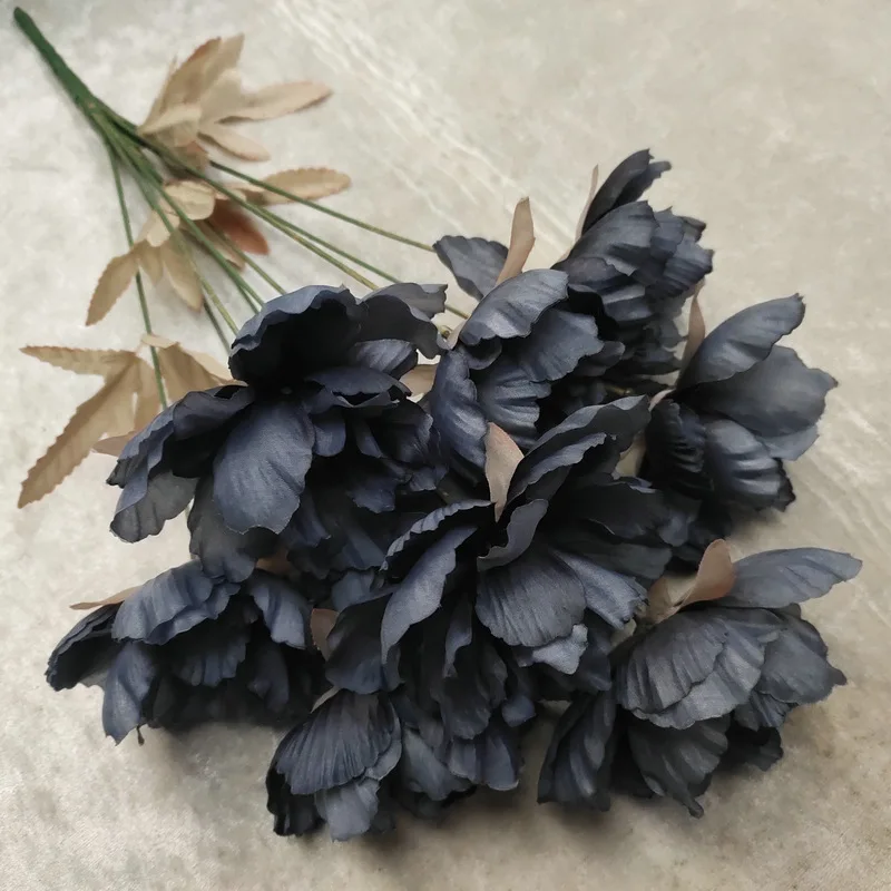 

3 /9 heads peony artificial silk flowers for home living room party restaurant decoration wedding bouquet high quality flower