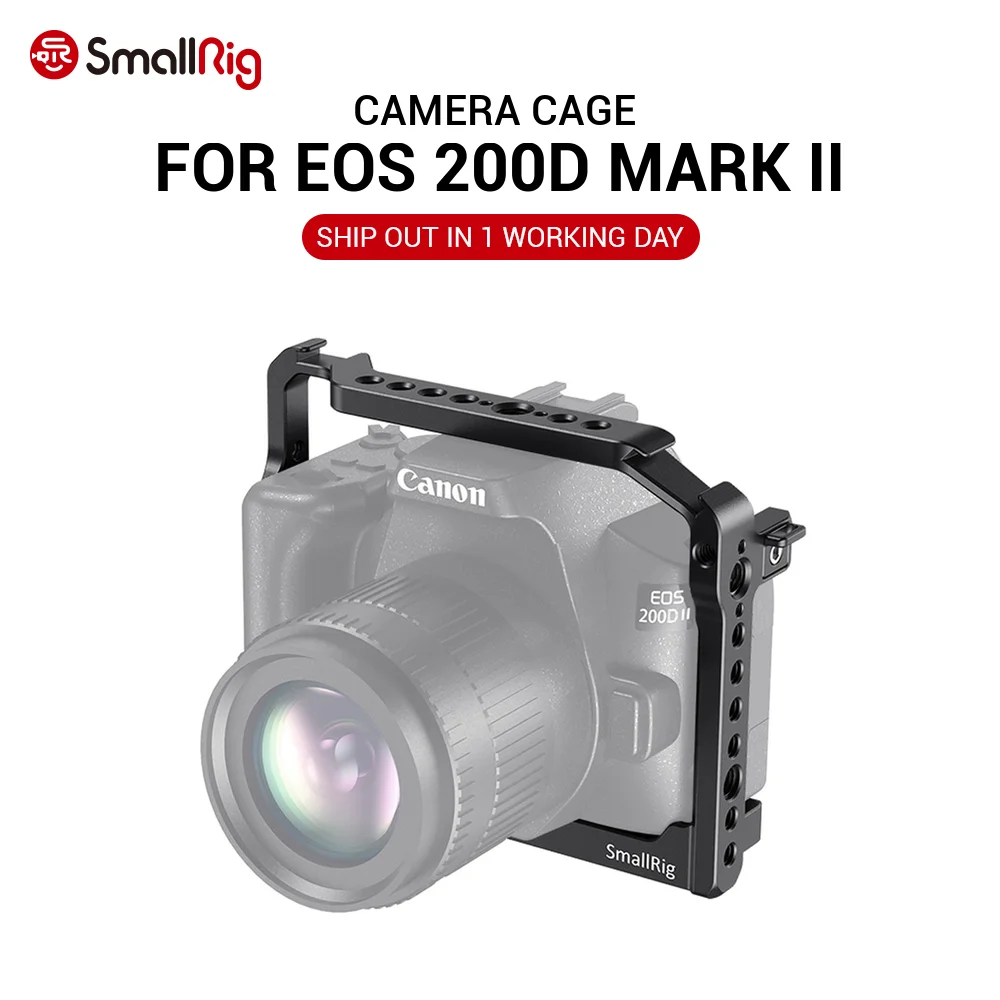 SmallRig клетка для камеры Canon EOS 200D Mark II / Rebel SL3 SL2/EOS 250D/ Kiss X10 X9 2442|Клетки камер| |