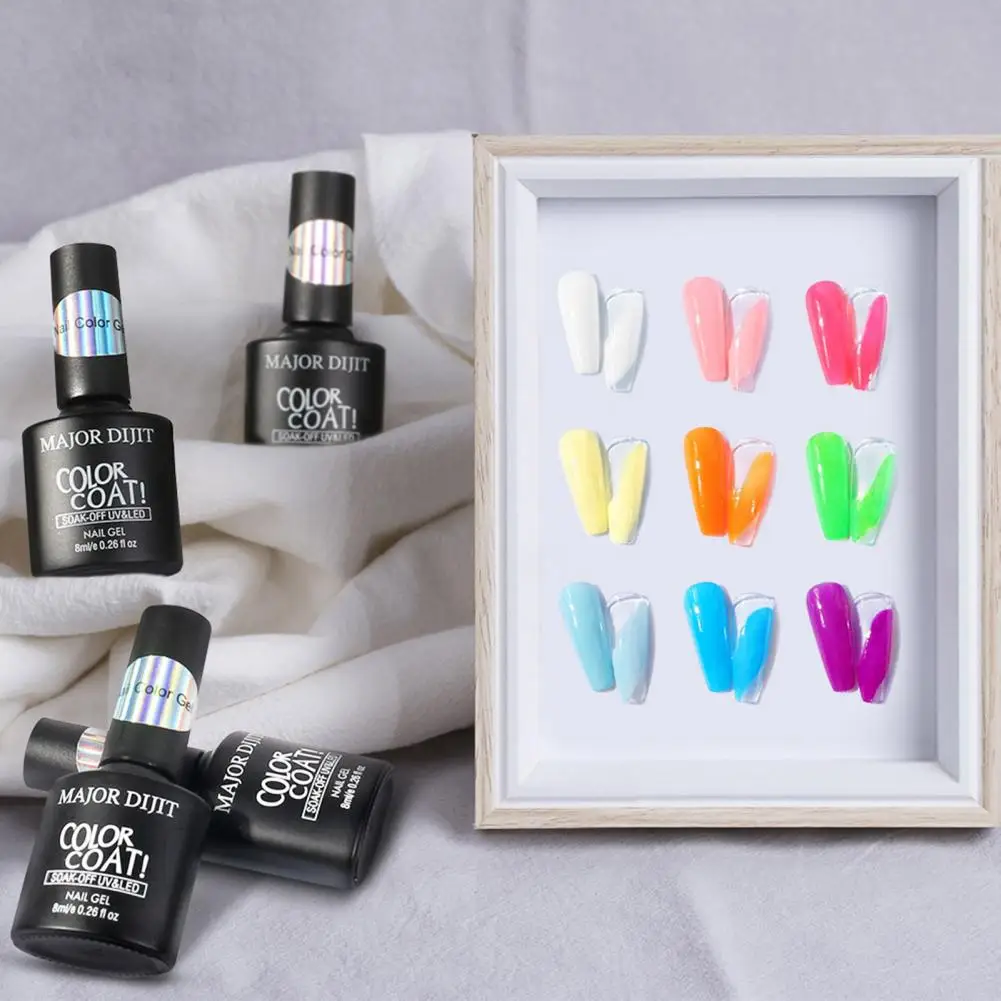 8 мл флуоресцентный цветной лак для ногтей УФ-гель Гибридный самостоятельного