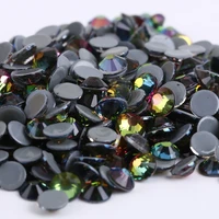 top quality rainbow hot fix rhinestones super glitter glass strass iron on stones for fabric garmentclothes diy