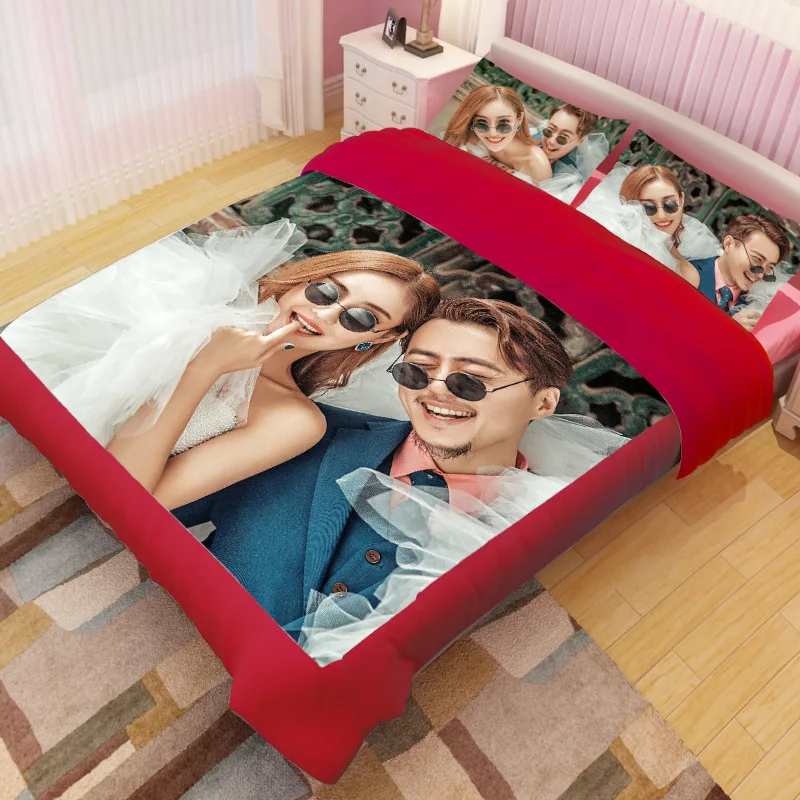 3 шт. набор постельных принадлежностей с изображением на заказ пододеяльник